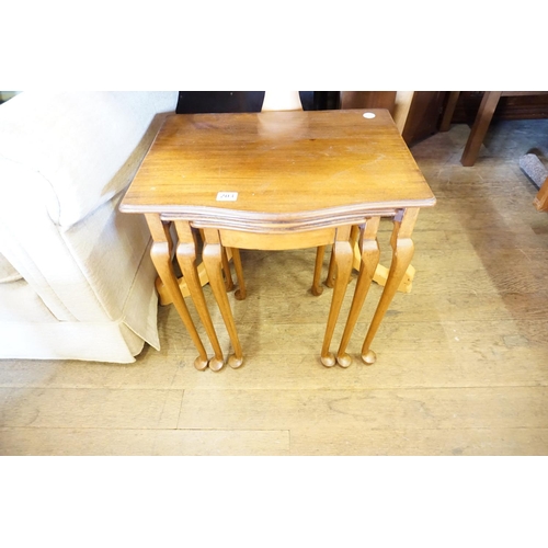 203 - A mahogany nest of 3 tables
