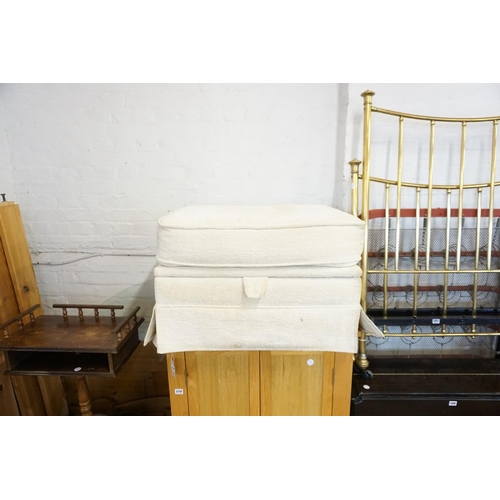 209 - A settee and footstool