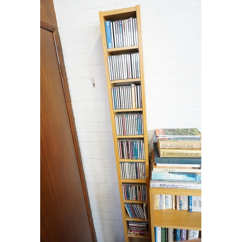 221 - An oak CD stand with a large quantity of mainly classical CD's