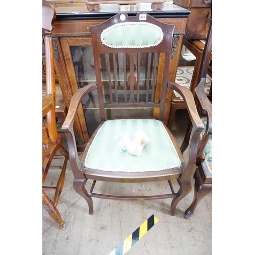 329 - A mahogany armchair