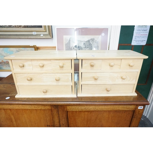 342 - 2 banks of drawers