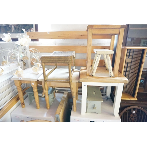 54 - An assortment of stools/side tables