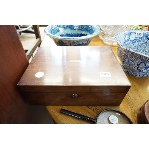 545 - A mahogany box