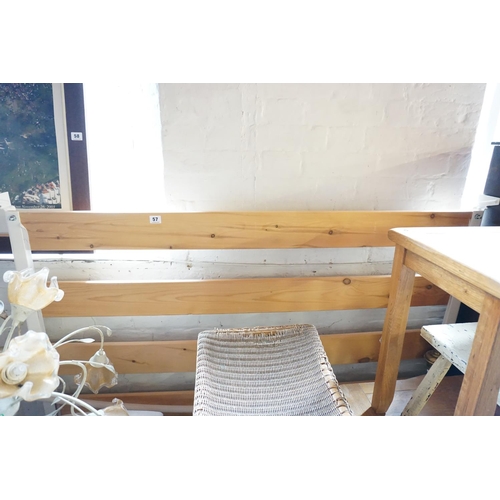 57 - A metal framed double bed