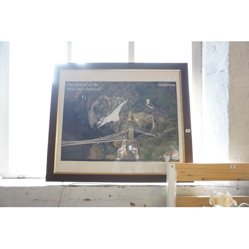 58 - A framed print celebrating Concord