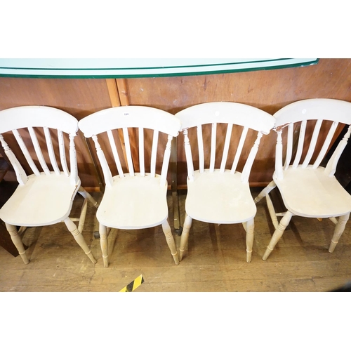 194 - 4 painted kitchen chairs