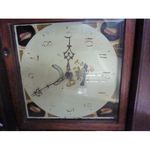 314 - A longcase clock with painted dial