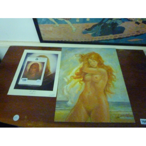 169 - An oil painting by Leo Rawlings together with a signed print by the same artist