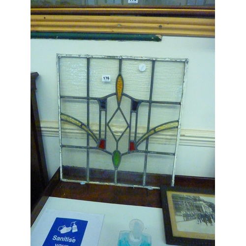 176 - A leaded glazed panel