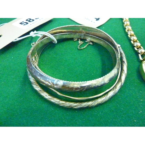 583 - Silver bangles