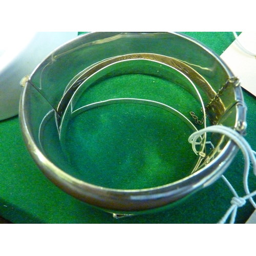 593 - 3 silver bangles