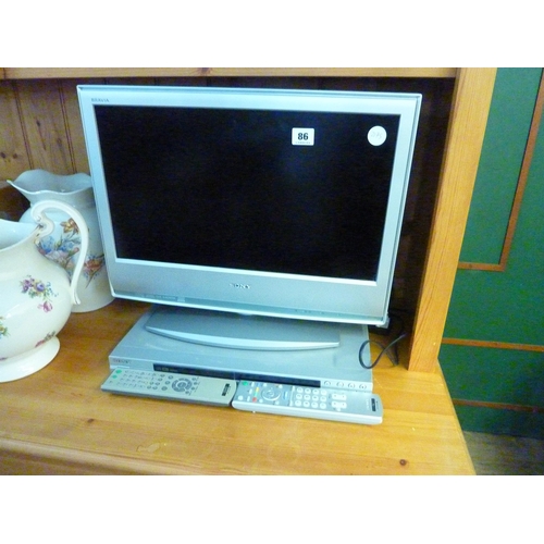 86 - A Sony TV and DVD player