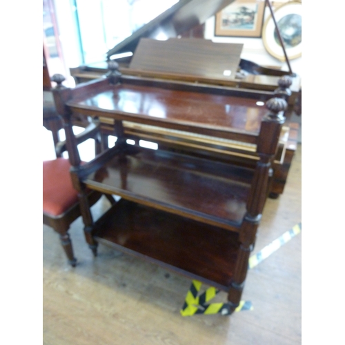 196a - A Victorian mahogany 3 tier buffet