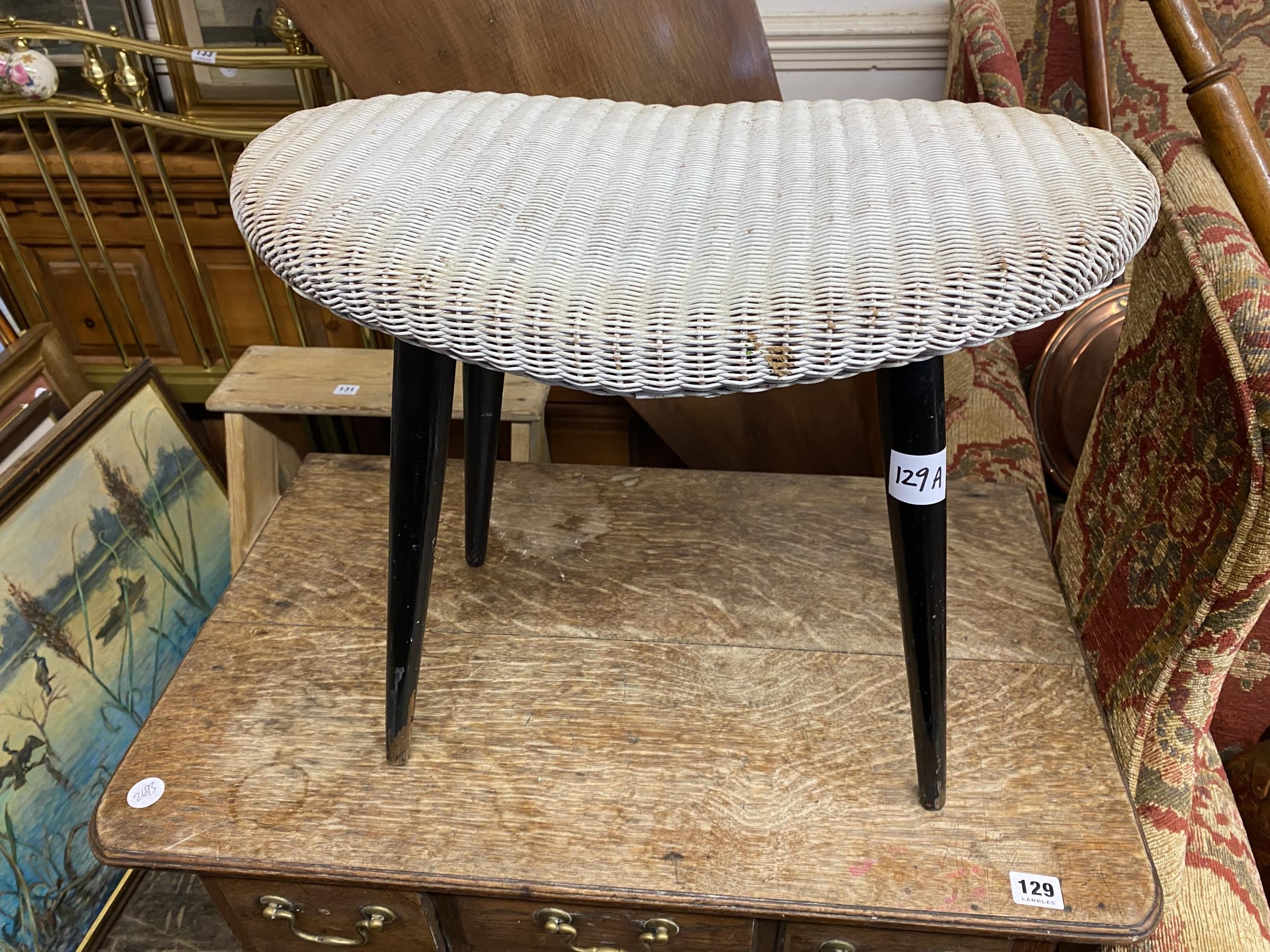 A Lloyd Loom stool