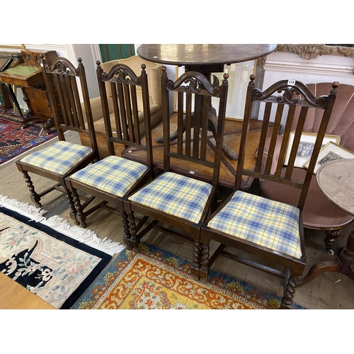 174 - 4 oak dining chairs