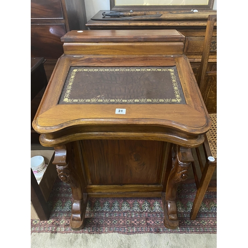 31 - A reproduction Davenport desk