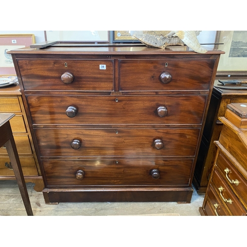 38 - A Victorian mahogany chest of drawers