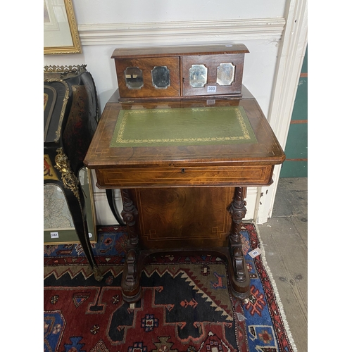 303 - A Victorian walnut Davenport