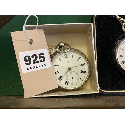 925 - A silver pocket watch by J W Benson of London with a subsidiary seconds dial, hallmarked London 1880... 