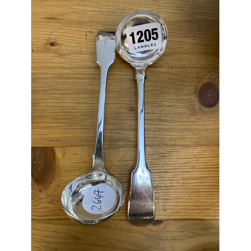 1205 - 2 silver ladles