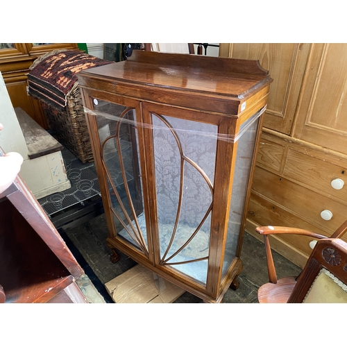 156 - A mahogany and glazed display cabinet