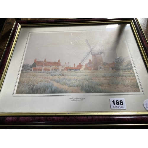 166 - A framed Walter Dexter print of Blundeston Mill