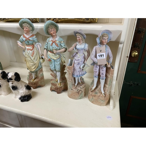 191 - 4 porcelain figures