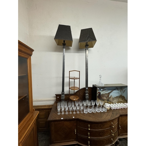 181 - 2 metalwork standard lamps