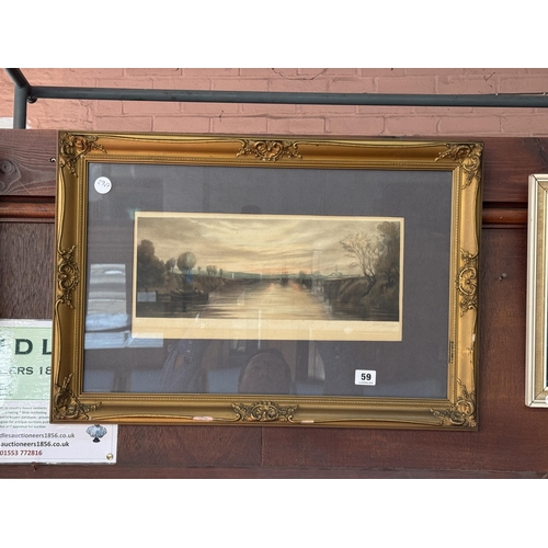 59 - Framed print of a river scene