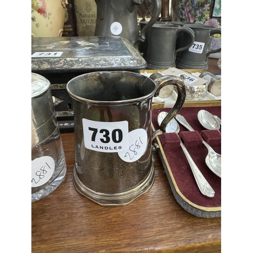 730 - A silver tankard