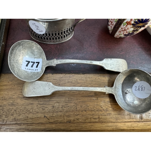 777 - 2 silver ladles