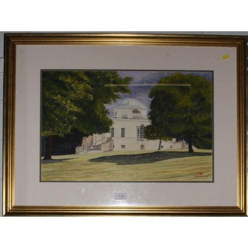 116 - Derek G. Foreman
Chiswick House, Summer Afternoon
watercolour
signed and dated '98, inscribed label ... 