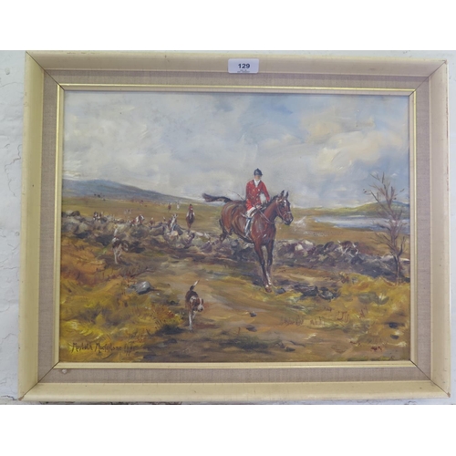 129 - Maybeth MacFarlane
The Hunt in Full Flight
oil on canvas
signed and dated '77
34 x 44 cm