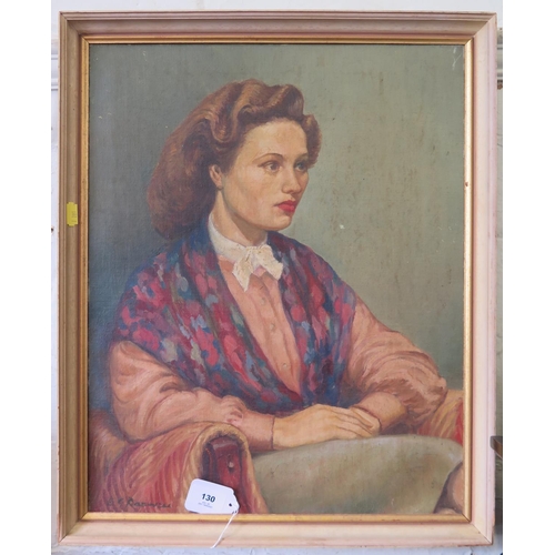 130 - E.G. Roswell
A young seated woman in a red shawl
oil on canvas
signed
50 x 40 cm