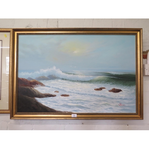 131 - Stevens
Coastal Waves
oil on canvas
signed
60 x 90 cm