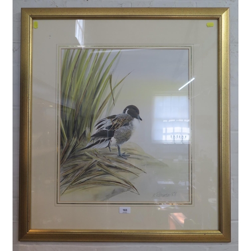 163 - Kevin Richardson
Study of a pintail drake by the water's edge
watercolour
signed and dated 1988
53 x... 