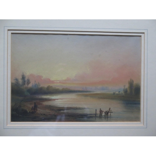 167 - 19th Century English School
Figures by a river at dawn
watercolour
18 x 27 cm