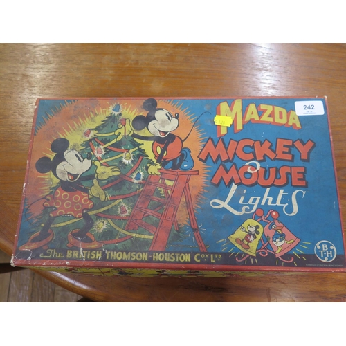 242 - A set of Mazda Mickey Mouse Lights, by The British Thomson-Houston Co. Ltd, in original box