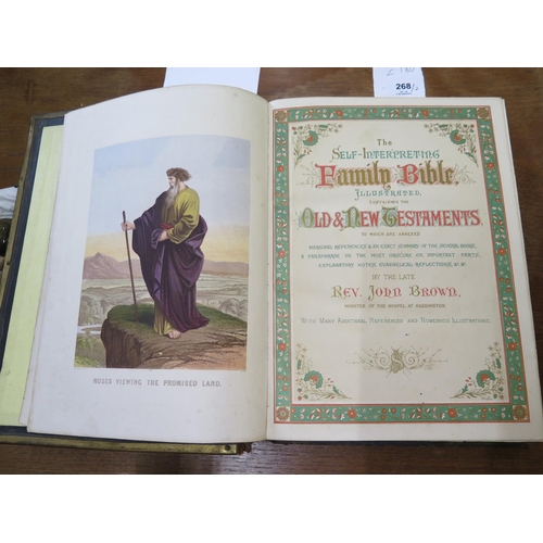 268 - A Victorian Holy Bible, condensed by Rev. John McFarlane, and another by The Late Rev. John Brown (2... 