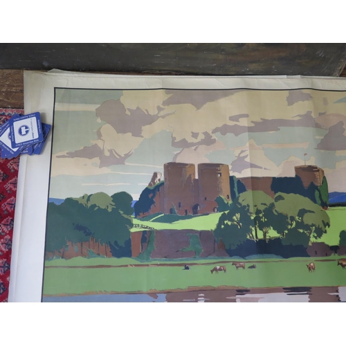 137 - An LMS railway poster of Rhuddlan Castle, after Norman Wilkinson, 127 x 102 cm (slight tears and cre... 