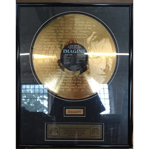 John Lennon: Imagine. This 24kt gold plated LP and original