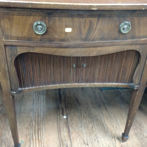 7 - Mahogany Sideboard. Circa 1920, with tambor front.