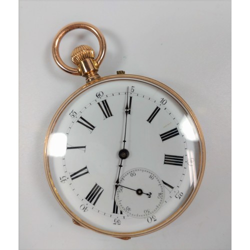 290 - A Fine 18 carat Gold swiss Open face Pocket watch.  The metal cuvette signed Berthoud Genève REMONTO... 