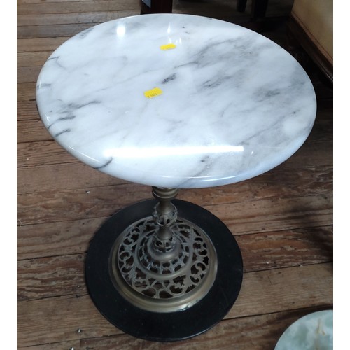 62 - A Circular marble topped occasional table