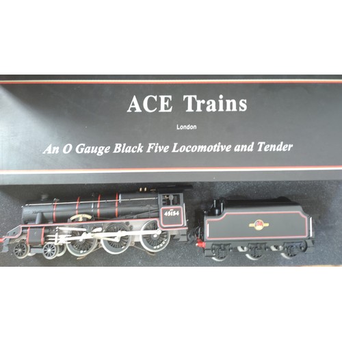 395 - Ace Trains O gauge electric BR 4-6-0 Lanarkshire Yeomanry Locomotive and Tender 45154 with box.