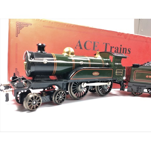 394 - Ace Trains O gauge electric Great Western 4-4-0 locomotive and Tender 2006 with box.