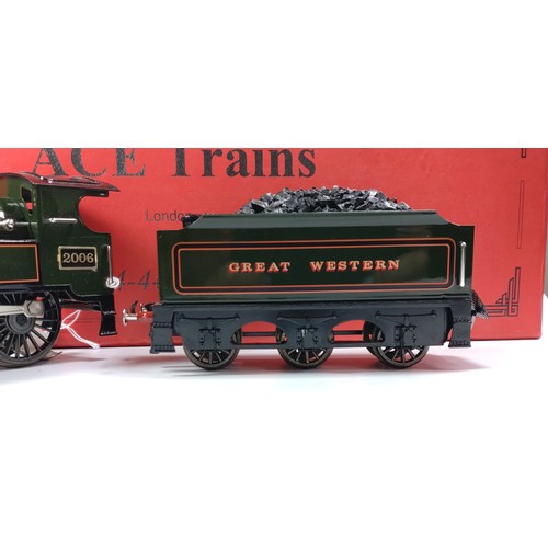 394 - Ace Trains O gauge electric Great Western 4-4-0 locomotive and Tender 2006 with box.