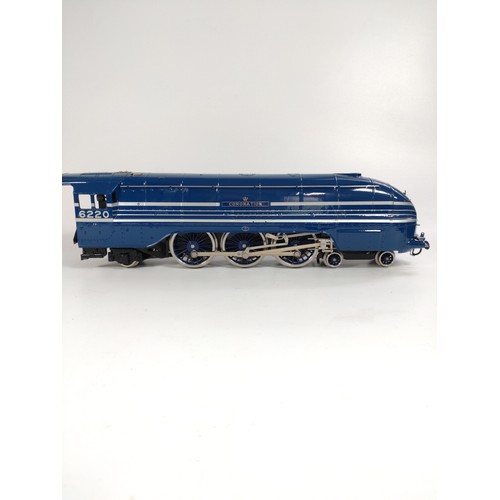 407 - WITHDRAWN Ace Trains O gauge electric Coronation Locomotive and Tender 6220 in box.