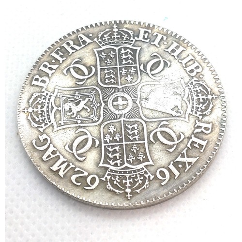 512 - A Reproduction Charles II silver crown dated 1662. 24.2gms.