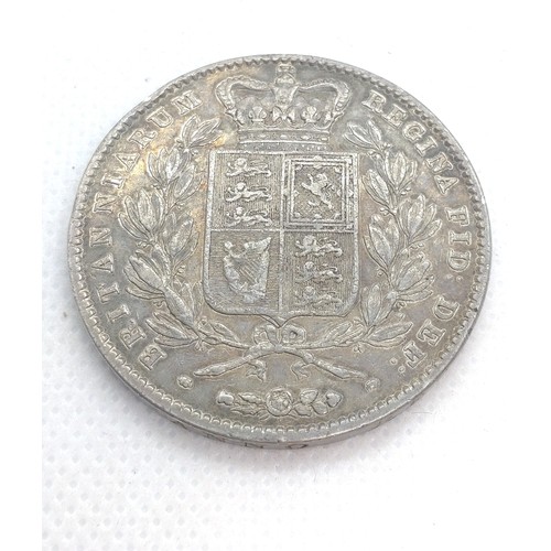 497 - A Queen Victoria silver crown 1844. 28.2gms.